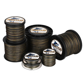 HERCULES 1000M 1094Yds Camouflage 10lb-420lb PE Braid Fishing Line 12 Strands HERCULES